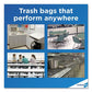 Glad Tall Kitchen Drawstring Trash Bags 13 Gal 0.72 Mil 24 X 27.38 Gray 100/box - Janitorial & Sanitation - Glad®