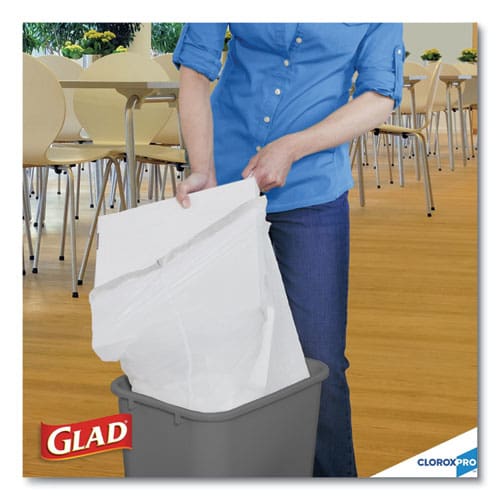 Glad Tall Kitchen Drawstring Trash Bags 13 Gal 0.72 Mil 24 X 27.38 Gray 100/box - Janitorial & Sanitation - Glad®