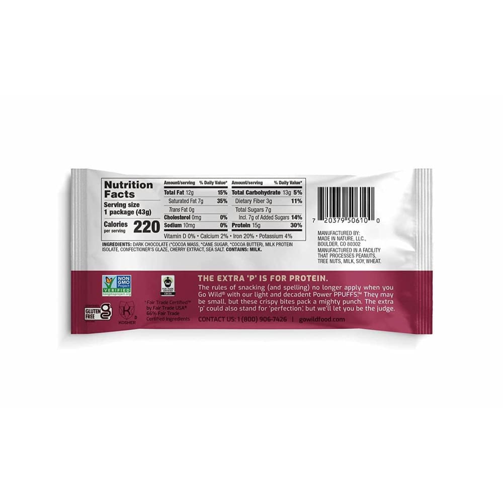 GO WILD Grocery > Snacks GO WILD Power Ppuffs Cherry, 1.5 oz