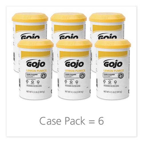 GOJO Lemon Pumice Hand Cleaner Lemon Scent 4.5 Lb Tub 6/carton - Janitorial & Sanitation - GOJO®