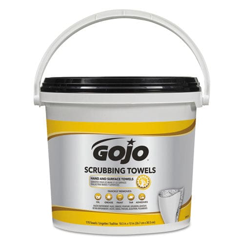 GOJO Scrubbing Towels Hand Cleaning Orange Scent White/yellow 170/bucket 2 Buckets/carton - Janitorial & Sanitation - GOJO®