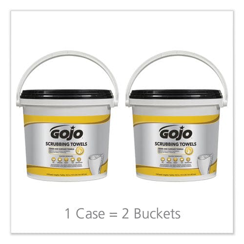 GOJO Scrubbing Towels Hand Cleaning Orange Scent White/yellow 170/bucket 2 Buckets/carton - Janitorial & Sanitation - GOJO®