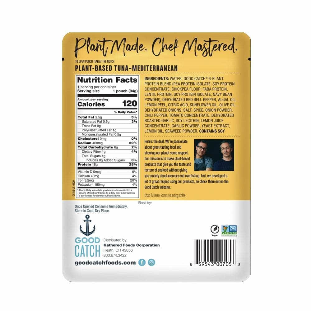 GOOD CATCH Grocery > Pantry > Meat Poultry & Seafood GOOD CATCH: Mediterranean Plant Based Tuna, 3.3 oz