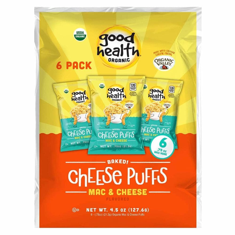 GOOD HEALTH Good Health Baked Cheese Puffs Mac & Cheese 6 Count, 4.5 Oz