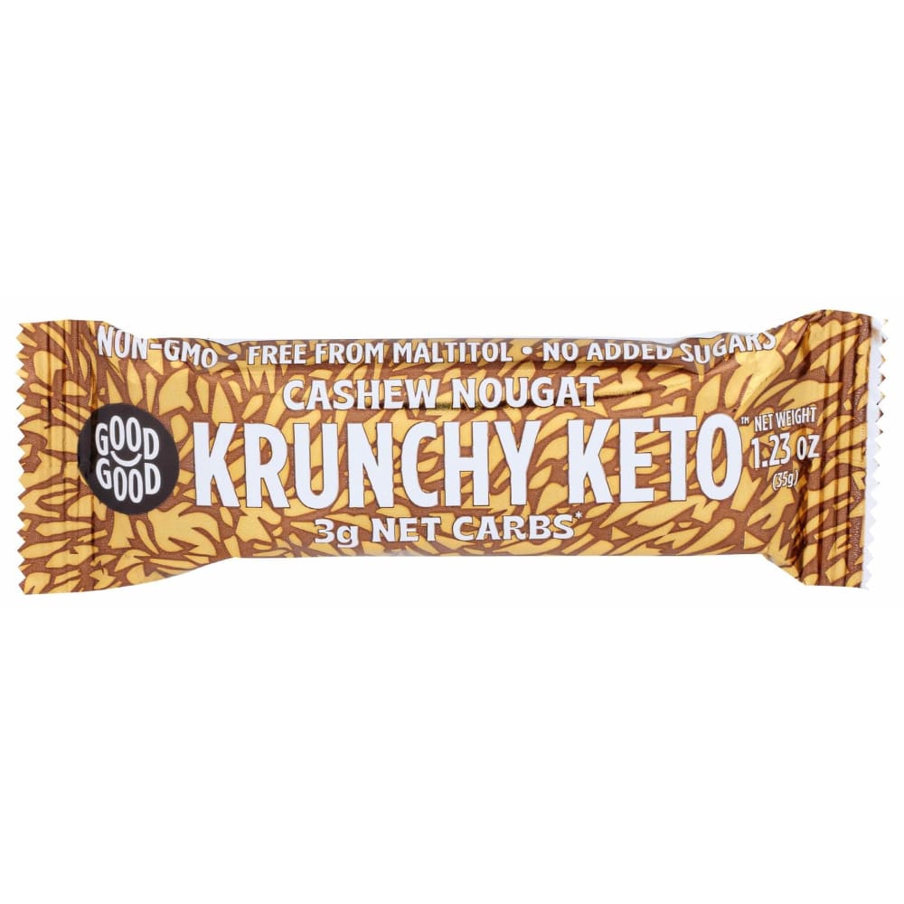 GOOD GOOD Good Good Krunchy Keto Bar Cashew Nougat, 1.23 Oz