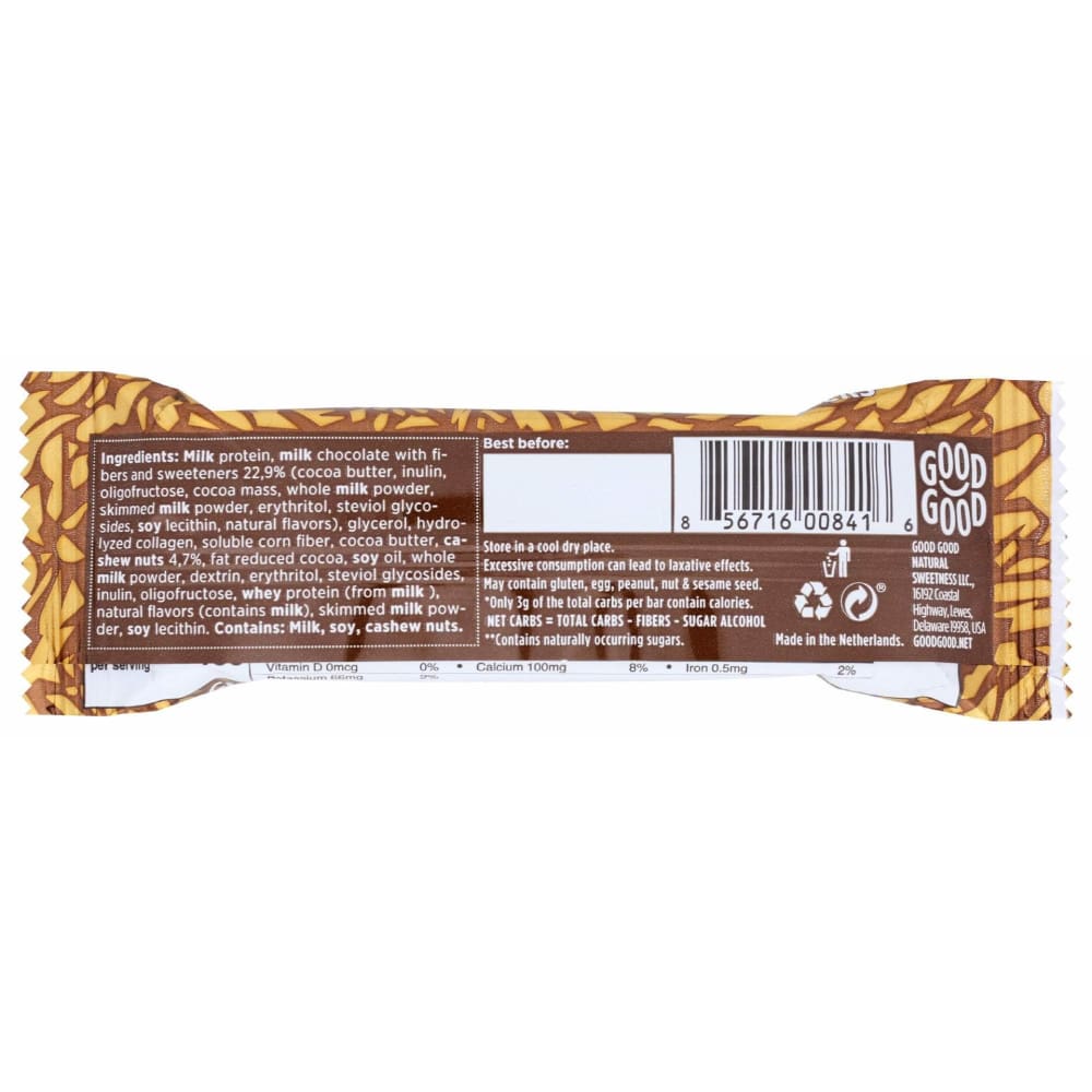 GOOD GOOD Good Good Krunchy Keto Bar Cashew Nougat, 1.23 Oz