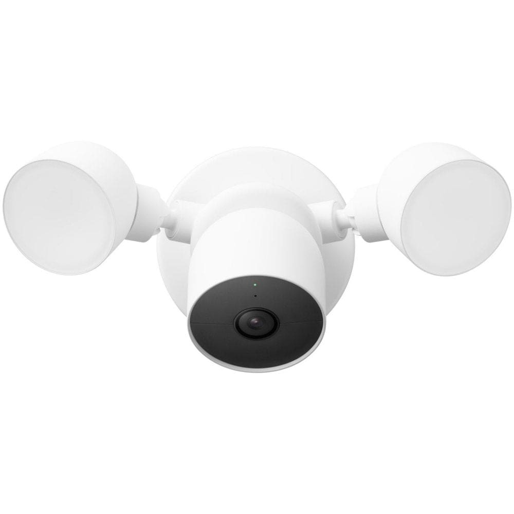 Google Nest Camera With Floodlight (White) - Outdoor Lighting - Google