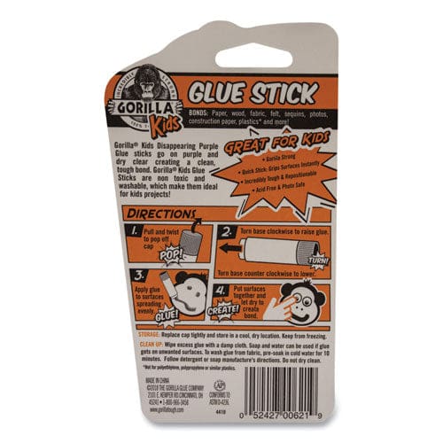 Gorilla School Glue Sticks 0.21 Oz/stick Dries Clear 12 Sticks/box - School Supplies - Gorilla®