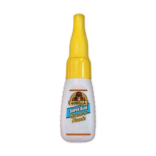 Gorilla Super Glue With Brush And Nozzle Applicators 0.35 Oz Dries Clear - School Supplies - Gorilla®