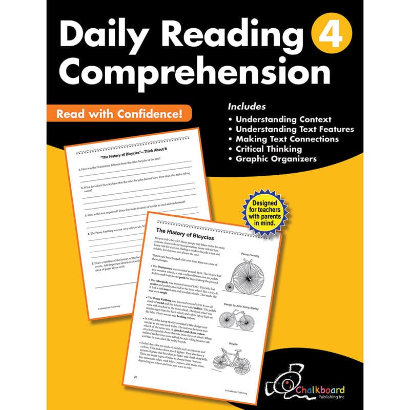Gr4 Reading Comprehension Workbook Daily (Pack of 2) - Comprehension - Creative Teaching Press