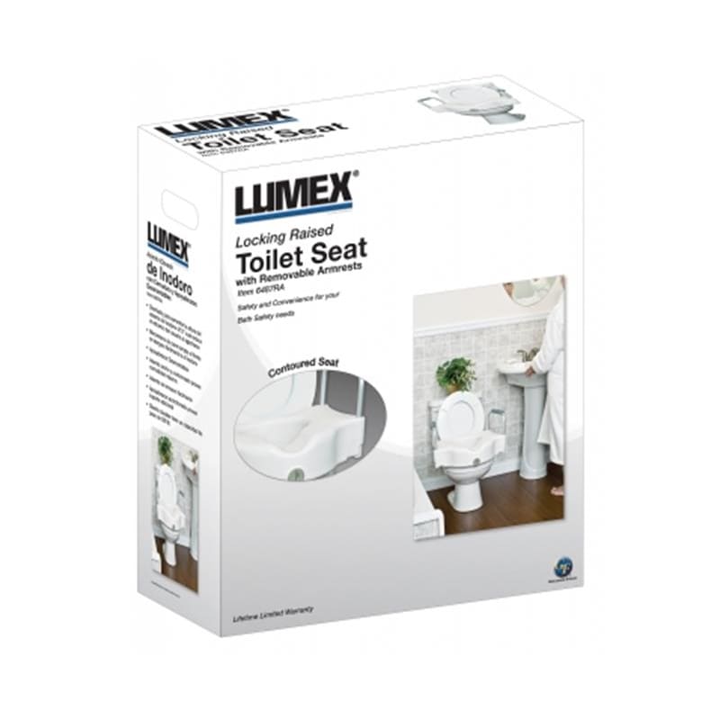 Graham Field Raised Toilet Seat With Lock Arms Case of 2 - Durable Medical Equipment >> Commodes - Graham Field