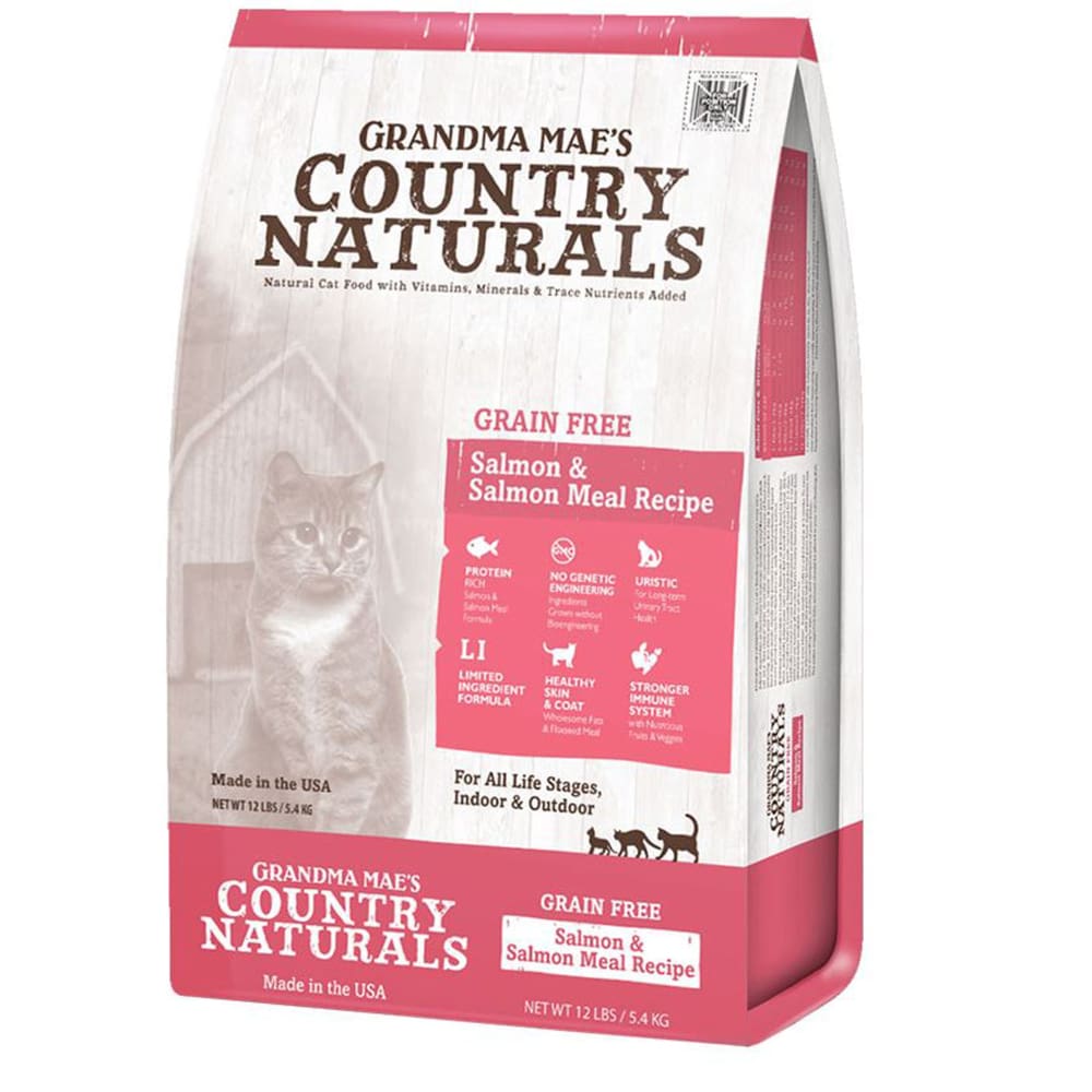 Grandma Maes Country Naturals Cat Grain Free Salmon Meal Recipe for Cats and Kittens 12lbs. - Pet Supplies - Grandma Maes