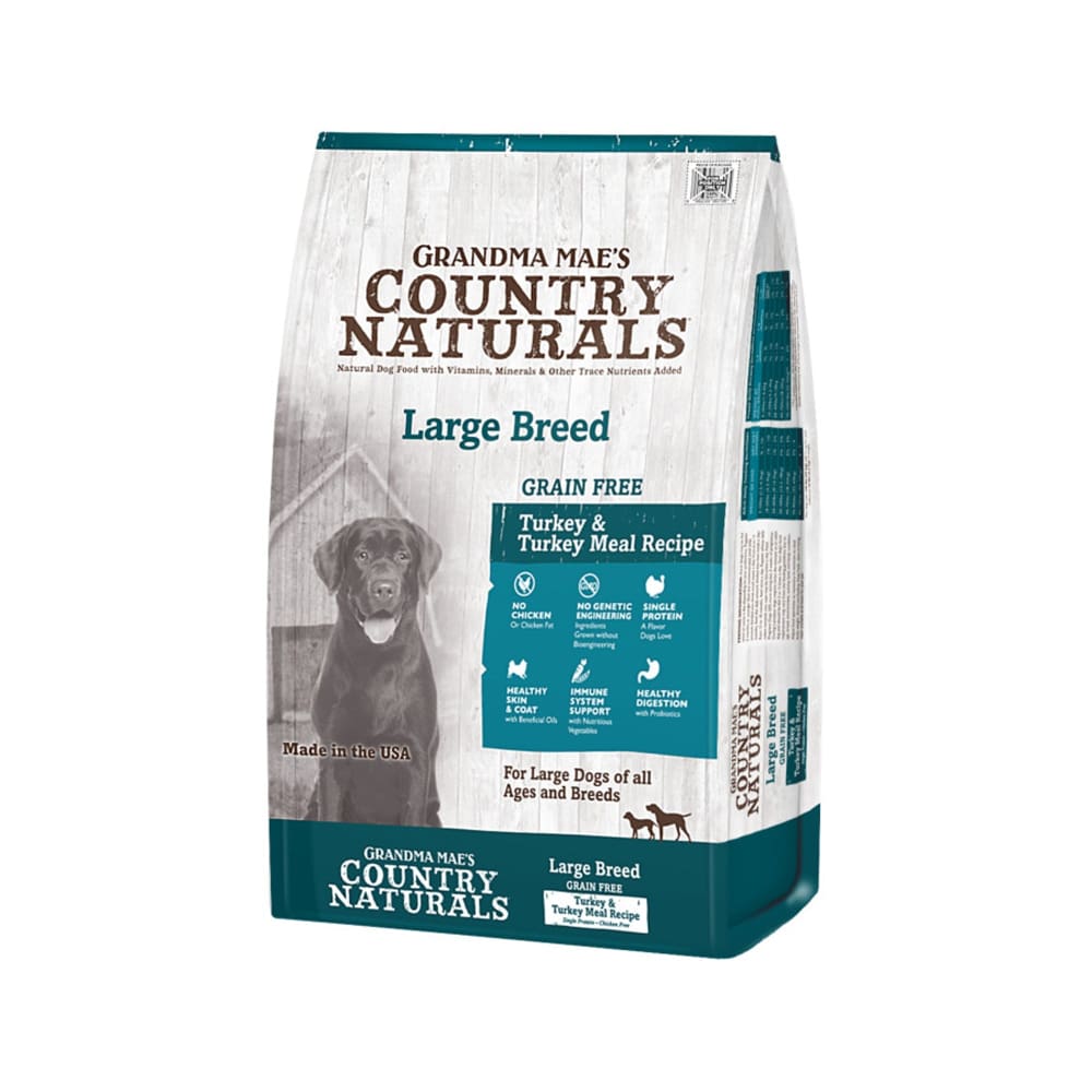 Grandma Maes Country Naturals Grain Free LID Large Breed Turkey Dog Food 30 lb - Pet Supplies - Grandma Maes