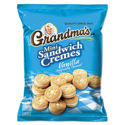 Grandma’s Mini Vanilla Creme Sandwich Cookies 3.71 Oz 24/carton - Food Service - Grandma’s®