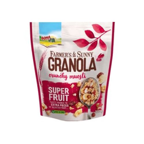 GRANOLA BONA VITA with Fruits 17.64 oz. (500 g.) - Bona Vita