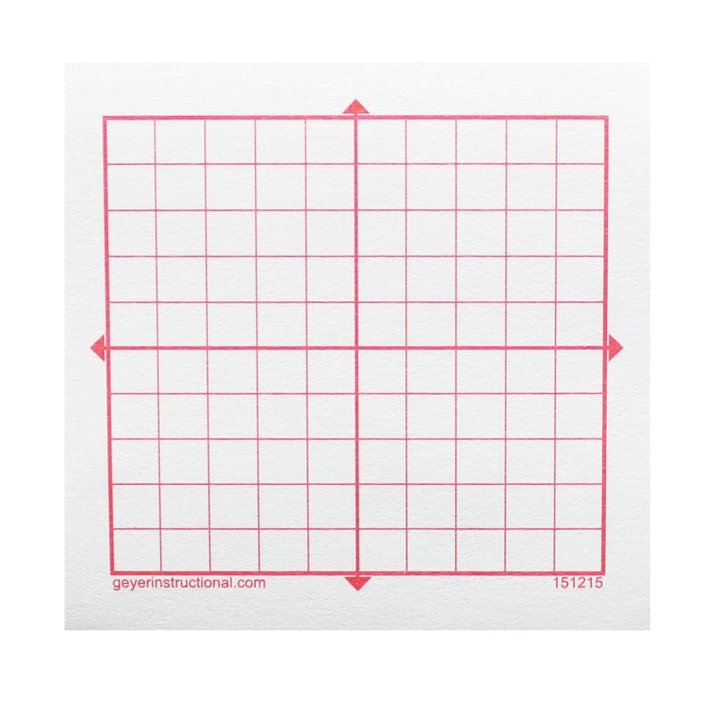 Graphng Post It Notes Xy Axis 10X10 Squares 4 Pads 100 Sheets/Pad (Pack of 2) - Post It & Self-Stick Notes - Geyer Instructional Products