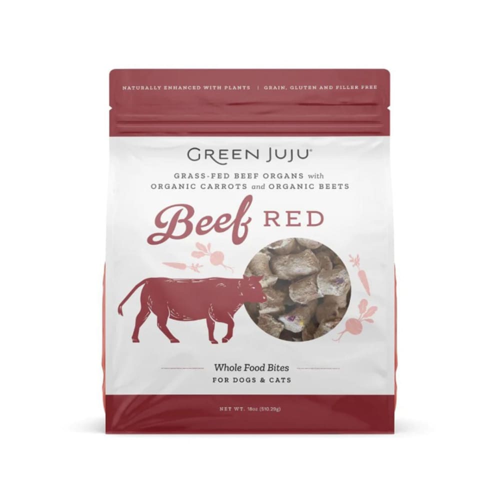 Green Juju Dog Freeze Dried Topper Beef Red 18Oz - Pet Supplies - Green Juju