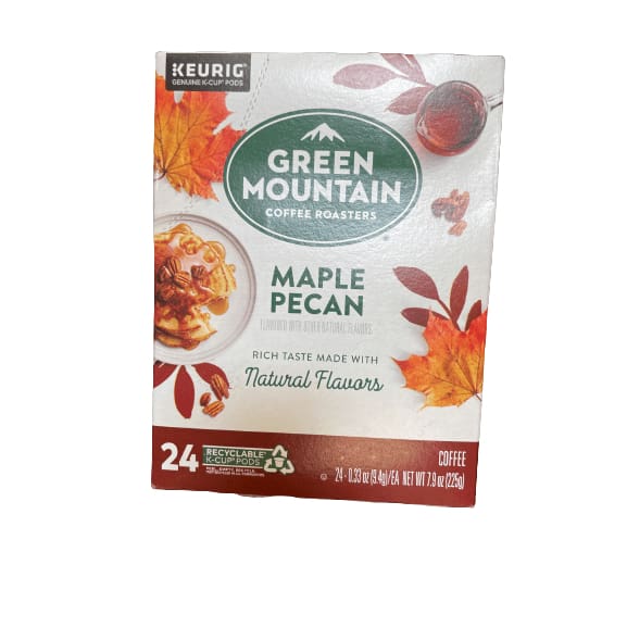 ShelHealth Green Mountain Coffee Roasters Maple Pecan Coffee,Keurig K-Cup Pods, Light Roast, 24 Count