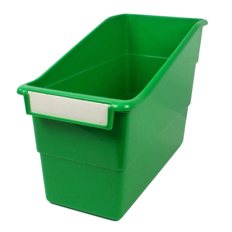 Green Shelf File With Label Holder Standard (Pack of 10) - Storage Containers - Romanoff Products