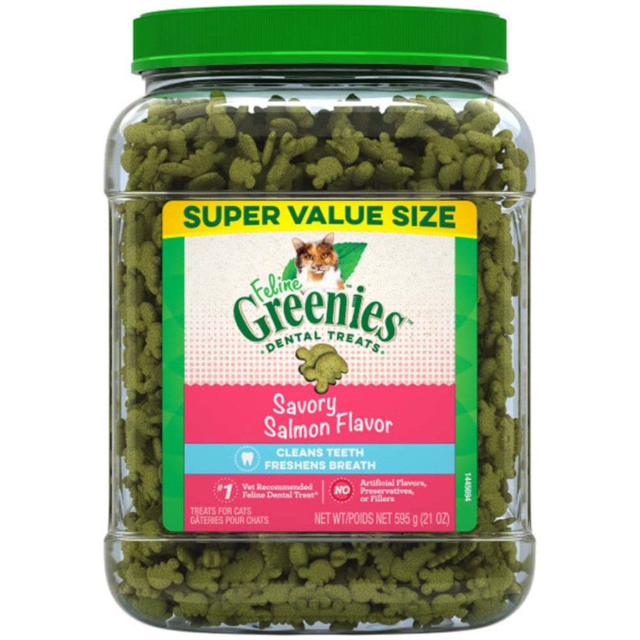 Greenies FELINE Cat Dental Treat Savory Salmon Flavor 21 oz - Pet Supplies - Greenies