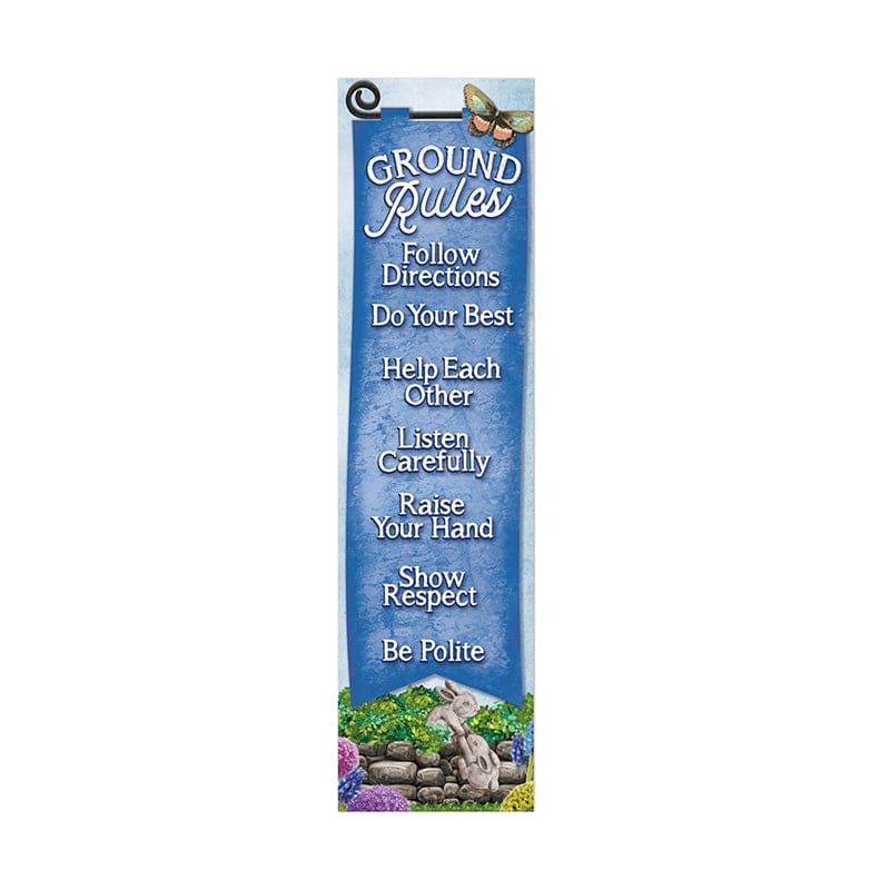 Ground Rules Banner Vertical Curiosity Garden (Pack of 10) - Banners - Eureka