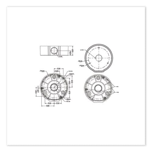 Gyration Fixed Dome Junction Box 4.96 X 4.96 X 1.42 White - Technology - Gyration®