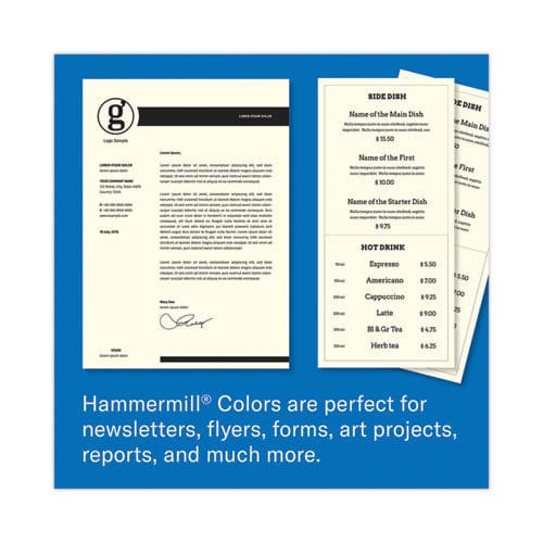 Hammermill Colors Print Paper 20 Lb Bond Weight 8.5 X 11 Cream 500/ream - School Supplies - Hammermill®