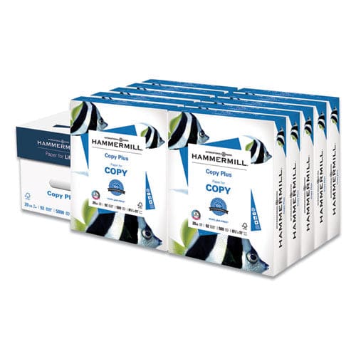 Hammermill Copy Plus Print Paper 92 Bright 20 Lb Bond Weight 8.5 X 11 White 500 Sheets/ream 10 Reams/carton 40 Cartons/pallet - School