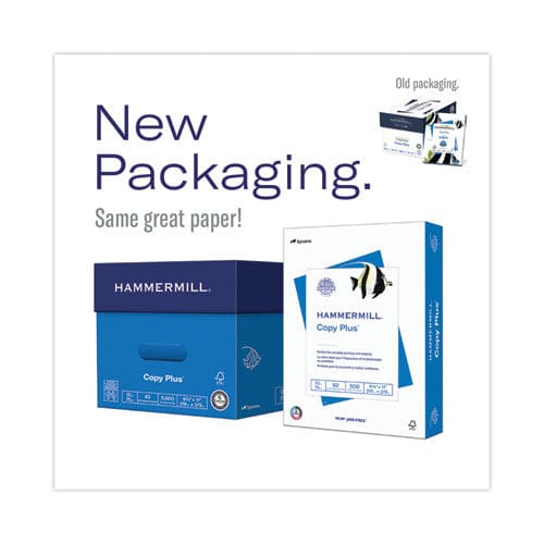 Hammermill Copy Plus Print Paper 92 Bright 20 Lb Bond Weight 8.5 X 11 White 500 Sheets/ream 5 Reams/carton - School Supplies - Hammermill®