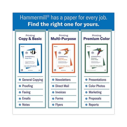 Hammermill Copy Plus Print Paper 92 Bright 3-hole 20 Lb Bond Weight 8.5 X 11 White 500 Sheets/ream 10 Reams/carton - School Supplies -