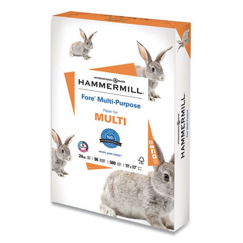 Hammermill Fore Multipurpose Print Paper 96 Bright 20 Lb Bond Weight 8.5 X 11 White 500 Sheets/ream 10 Reams/carton - School Supplies -