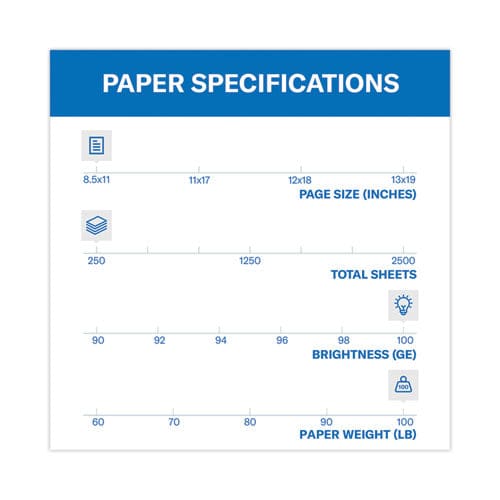 Hammermill Premium Color Copy Cover 100 Bright 100 Lb Cover Weight 8.5 X 11 250 Sheets/pack 6 Packs/carton - Office - Hammermill®