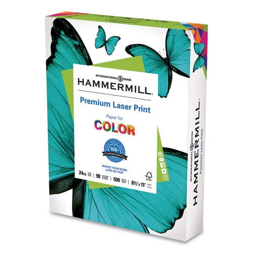 Hammermill Premium Laser Print Paper 98 Bright 24 Lb Bond Weight 8.5 X 14 White 500/ream - School Supplies - Hammermill®