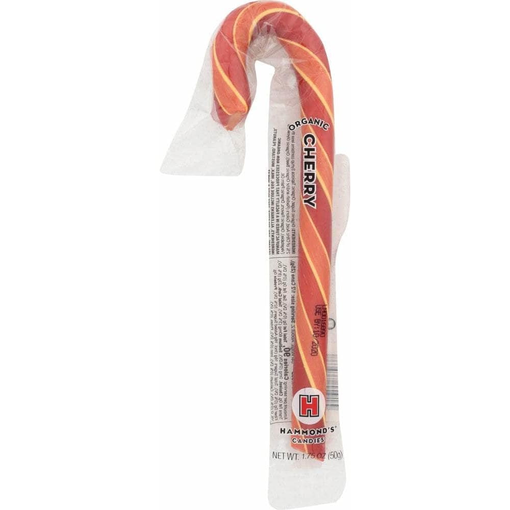 Hammonds Candies Hammond's Organic Cherry Candy Cane, 1.75 oz