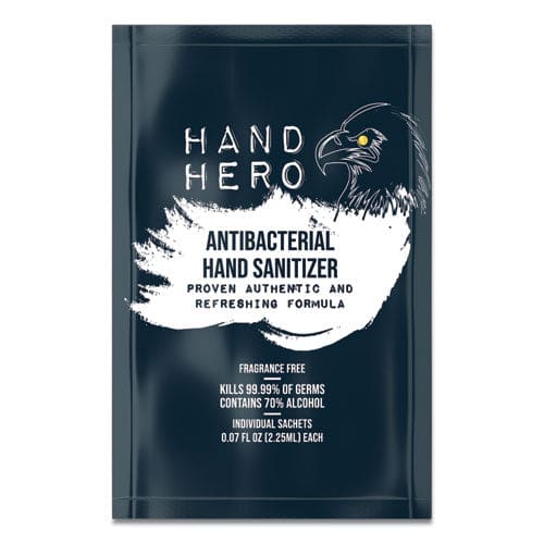 HAND HERO Antibacterial Sachet Gel Hand Sanitizer 0.07 Oz Unscented 50/box - Janitorial & Sanitation - HAND HERO