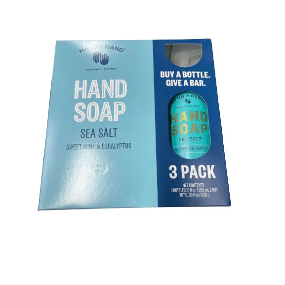 Hand in Hand Hand Soap Sea Salt - Sweetmint & Eucalyptus 3 x 10 fl. oz. - Hand in Hand