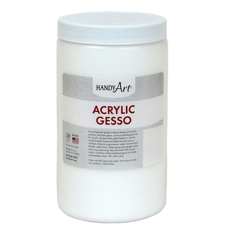 Handy Art Acrylic Gesso 32 Oz (Pack of 3) - Paint - Rock Paint Distributing Corp