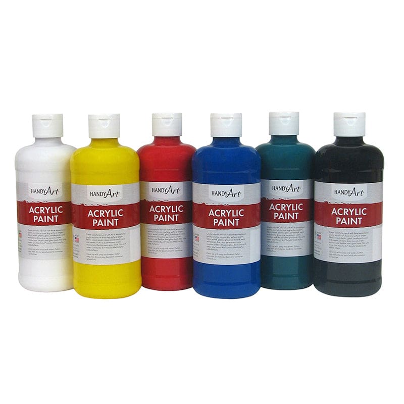 Handy Art Acrylic Paint 16Oz 6 Set Student - Paint - Rock Paint Distributing Corp