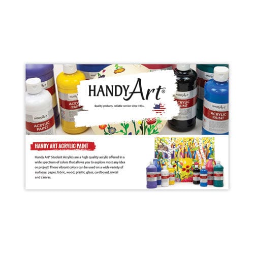 Handy Art Acrylic Paint Black 64 Oz Bottle - School Supplies - Handy Art®