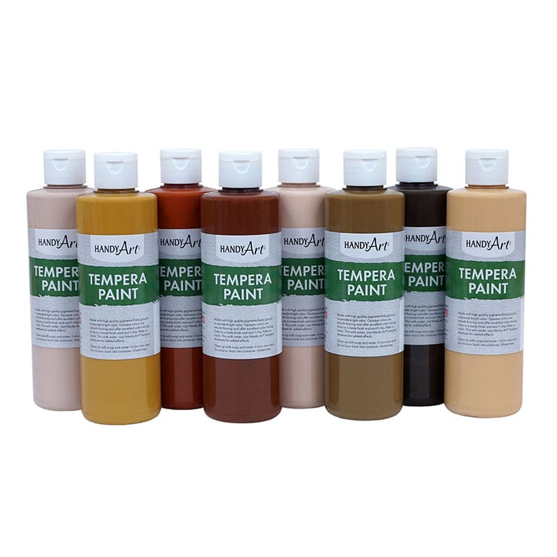 Handy Art Tempera Paint 8Oz 8 Set Multicultural - Paint - Rock Paint Distributing Corp