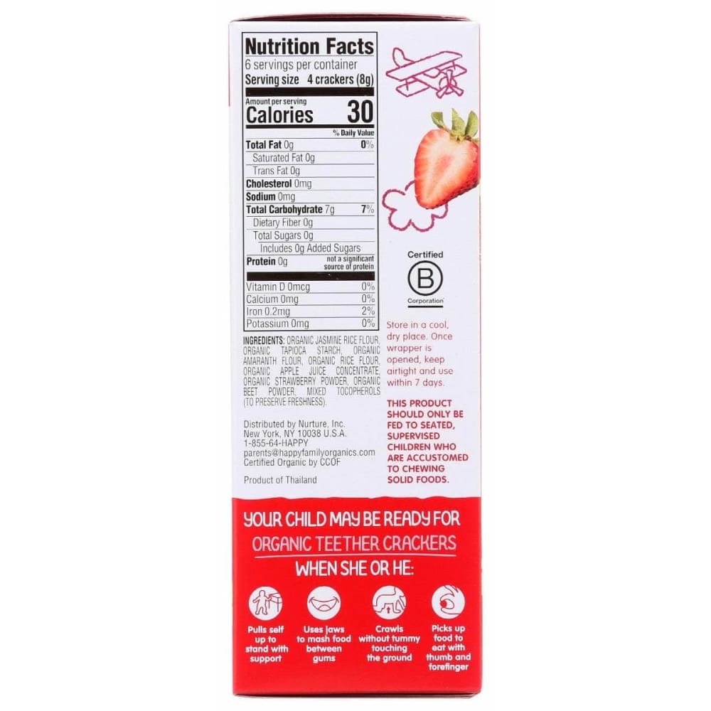 HAPPY BABY Happy Baby Cracker Teethr Strw Beet, 1.7 Oz