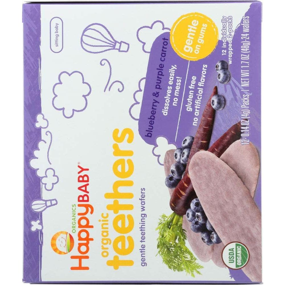 Happy Baby Happy Baby Gentle Teething Wafers Blueberry & Purple Carrot Org 1.7 oz