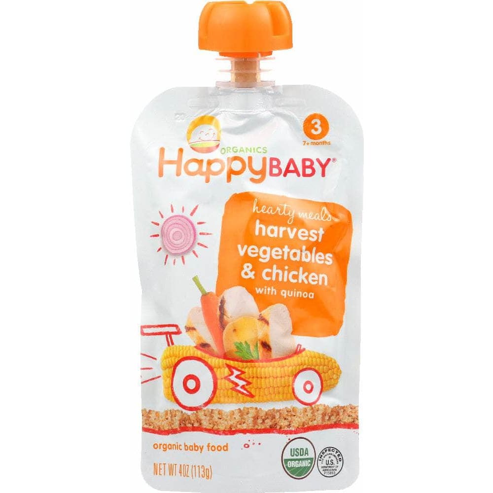 Happy Baby Happy Baby Organic Baby Food Stage 3 Harvest Vegetables & Chicken with Quinoa, 4 oz