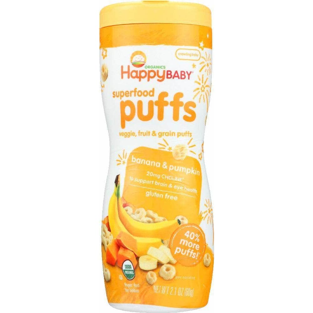 Happy Baby Happy Baby Organic Puffs Banana & Pumpkin, 2.1 oz