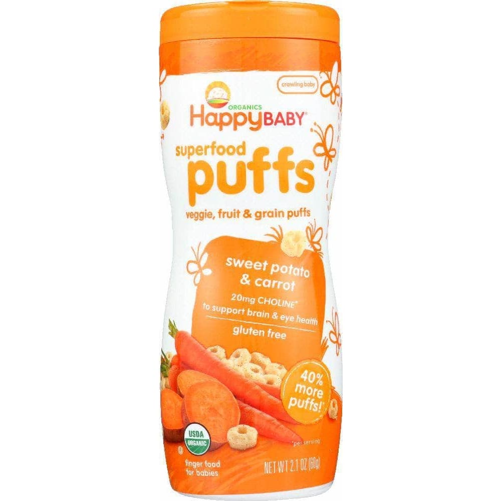 Happy Baby Happy Baby Puff Sweet Potato Carrot Organic, 2.1 oz