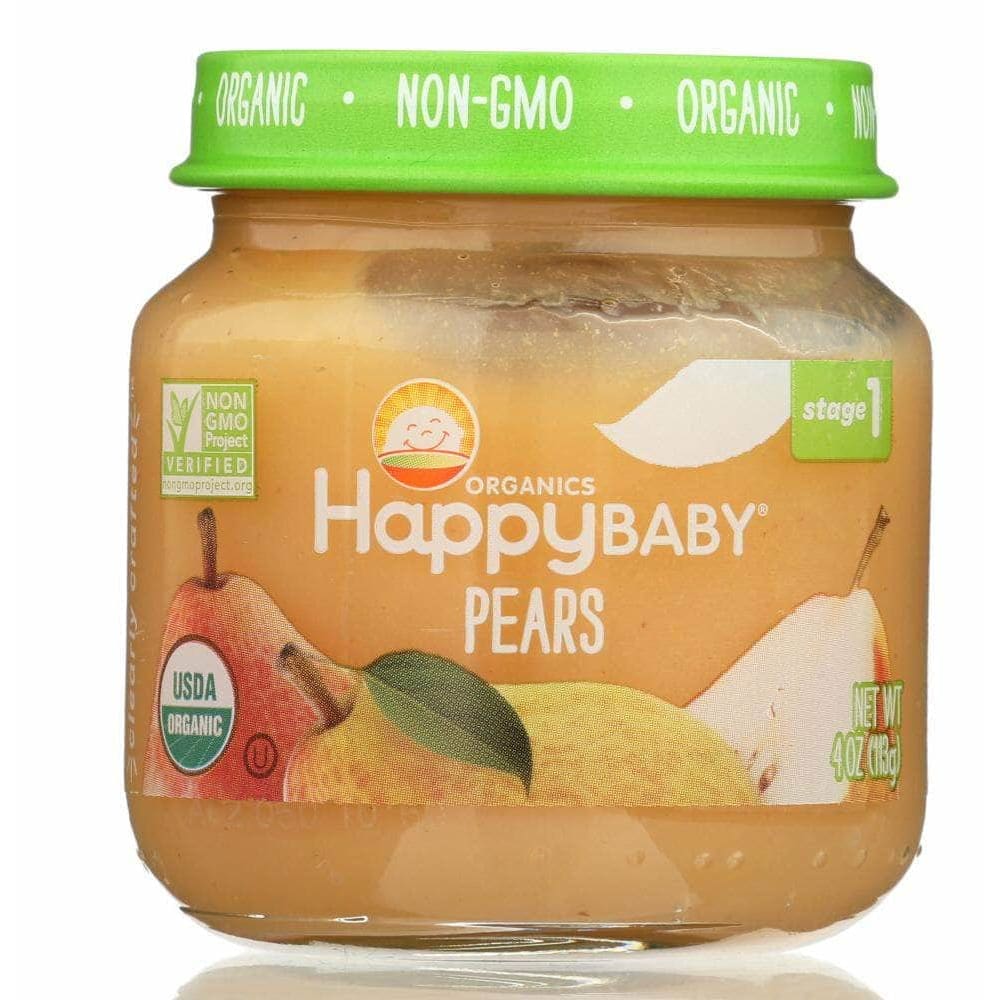 Happy Baby Happy Baby Stage 1 Pears Baby Snack in Jar, 4 oz