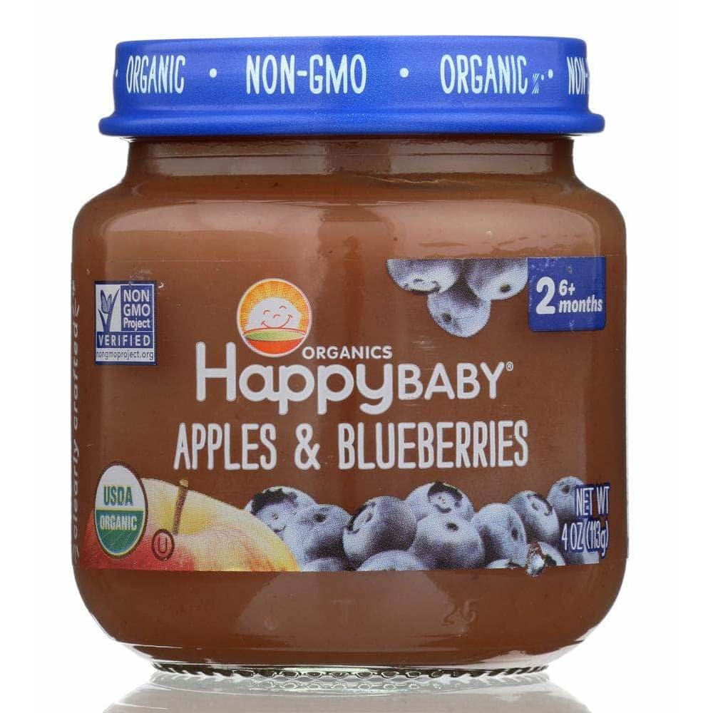 Happy Baby Happy Baby Stage 2 Apples and Blueberries, 4 oz