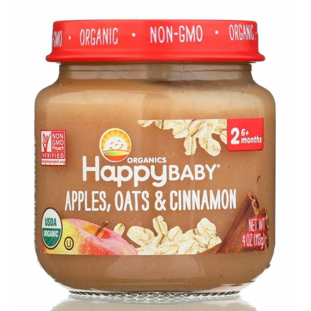 Happy Baby Happy Baby Stage 2 Apples, Oats and Cinnamon, 4 oz