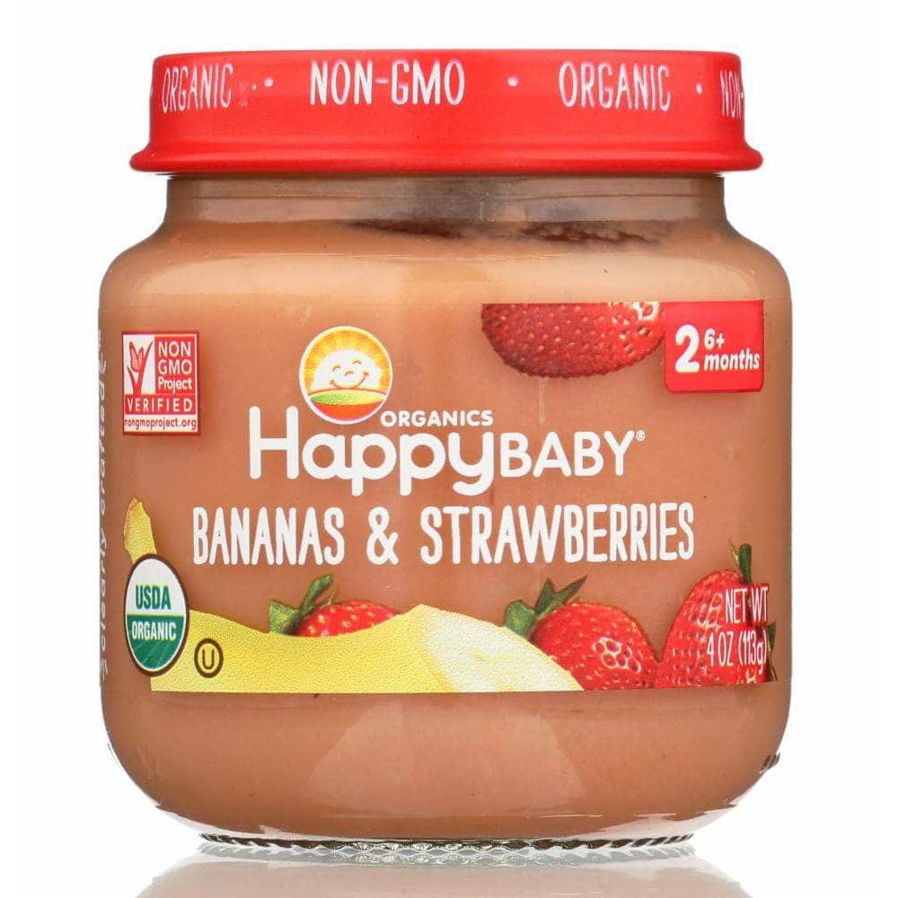 Happy Baby Happy Baby Stage 2 Bananas and Strawberries, 4 oz