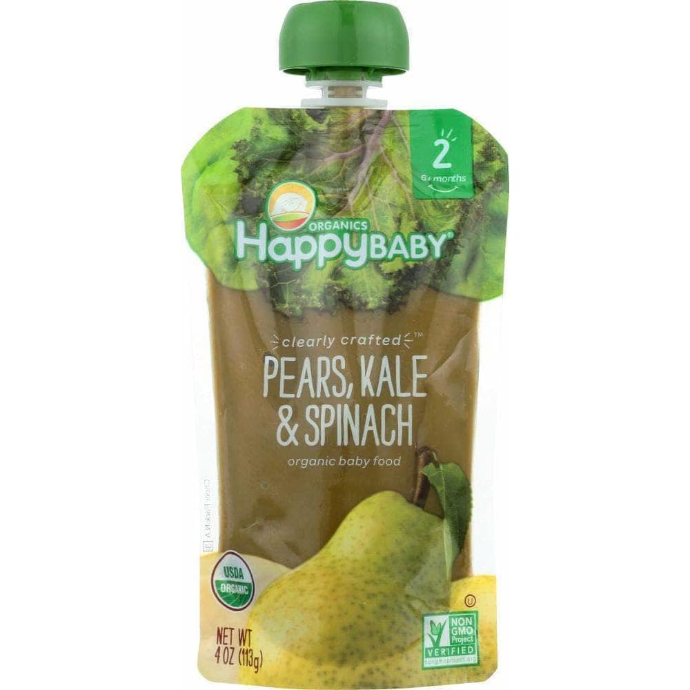 Happy Baby Happy Baby Stage 2 Pear Kale Spinach Organic, 4 oz